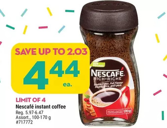 Giant Tiger Nescafé instant coffee offer