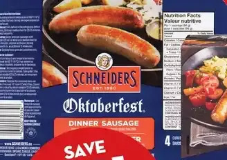 Giant Tiger Schneiders oktoberfest sausage offer
