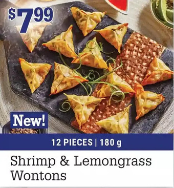 M & M Food Market Shrimp & lemongrass wontons offer