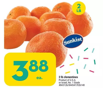 Giant Tiger 2 lb clementines offer