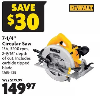 Home Hardware 7-1/4 circular saw offer