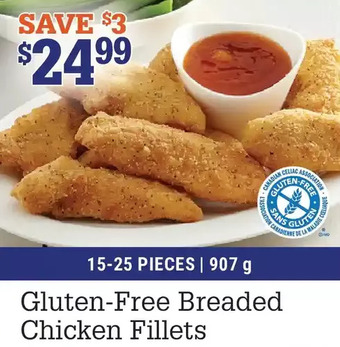 M & M Food Market Gluten-free breaded chicken fillets offer