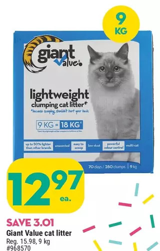 Giant Tiger Giant value cat litter offer