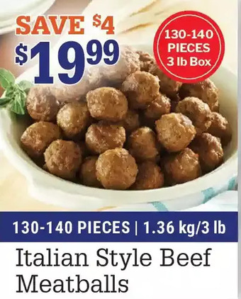 M & M Food Market Italian style beef meatballs offer