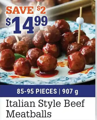 M & M Food Market Italian style beef meatballs offer