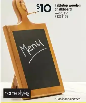 Giant Tiger Tabletop wooden chalkboard offer