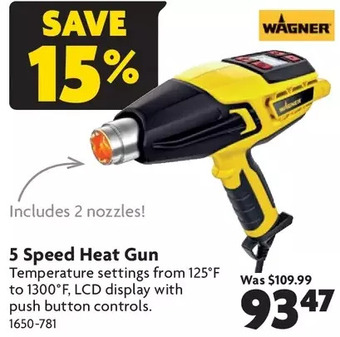 Home Hardware 5 speed heat gun offer