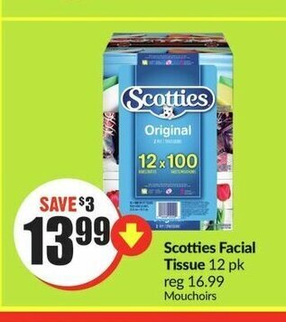 FreshCo Scotties Facial Tissue 12 pk offer