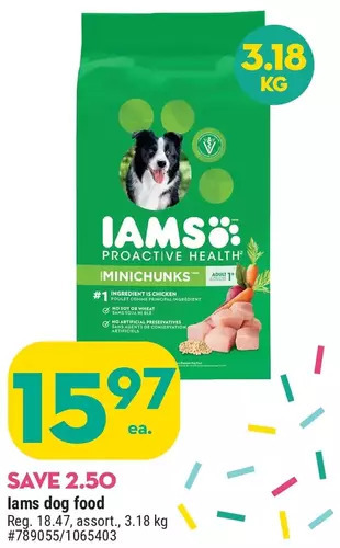 Giant Tiger Iams dog food offer