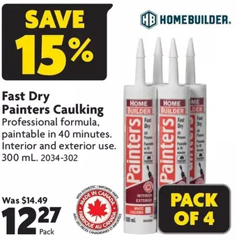Home Hardware Fast dry painters caulking offer