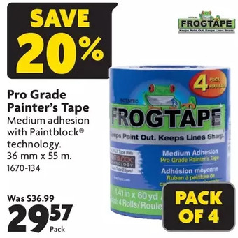 Home Hardware Pro grade painter's tape offer