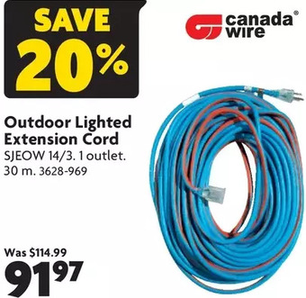 Home Hardware Outdoor lighted extension cord offer