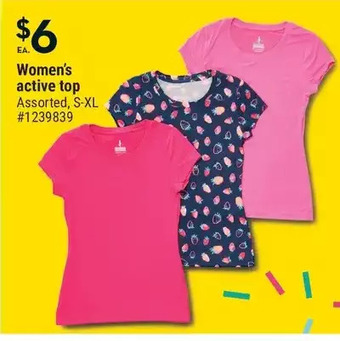 Giant Tiger Women's active top offer