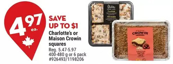 Giant Tiger Charlotte's squares offer