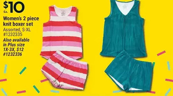Giant Tiger Women's 2 piece knit boxer set offer