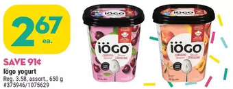 Giant Tiger Iögo yogurt offer