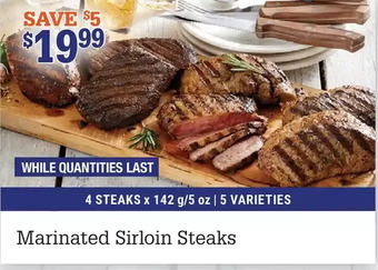 M & M Food Market Marinated sirloin steaks offer