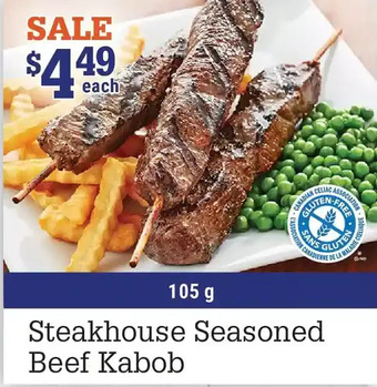M & M Food Market Steakhouse seasoned beef kabob offer