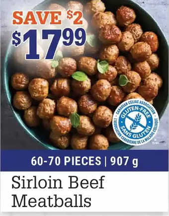 M & M Food Market Sirloin beef meatballs offer