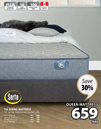 JYSK Tia spring mattress offer