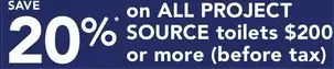 Lowe's Project source toilets offer