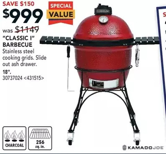 Lowe's Kamado joe classic i barbecue 18 offer