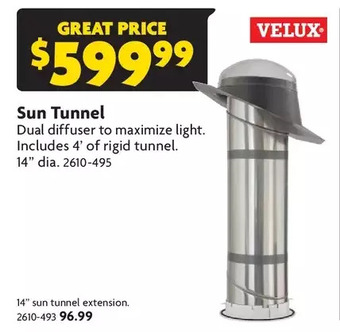 Home Hardware Sun tunnel | 14 sun tunnel extension offer