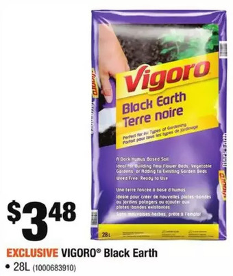 Home Depot Vigoro black earth offer
