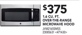 1.6 cu. ft. over-the-range microwave hood