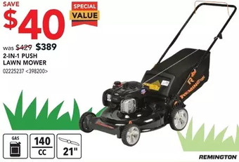 RONA Remington 2-in-1 push lawn mower offer