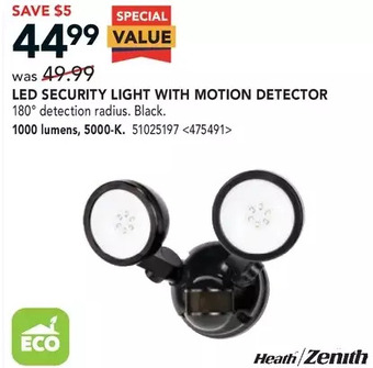 Lowe's Led security light with motion detector offer