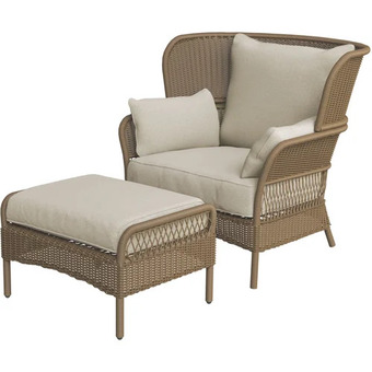 Home Depot 2-piece hampton bay pinecroft wicker conversation set offer