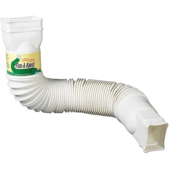 Home Depot Flex-a-spout downspout extension in white offer