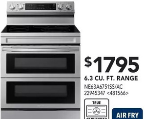 RONA Samsung 6.3 cu. ft. range offer