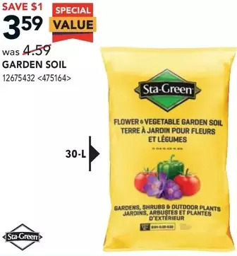 RONA Sta-green garden soil offer
