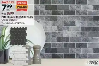 Lowe's Porcelain mosaic tiles offer