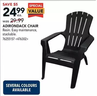 RONA Adirondack chair offer