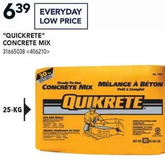 RONA Quickrete concrete mix offer
