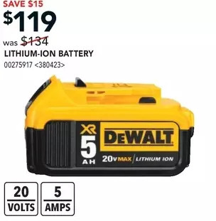 RONA Dewalt lithium-ion battery offer