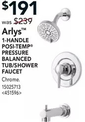 RONA Moen bathroom faucets mikah collection. arlys 1-handle posi-temp pressure balanced tub/shower faucet offer