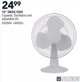 RONA Utilitech 12 desk fan offer