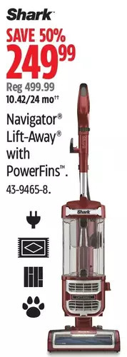 Canadian Tire Shark navigator lift-away with powerfins offer