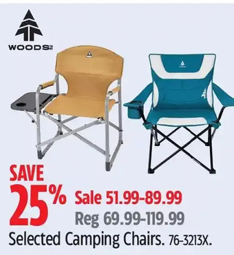 Canadian Tire Woods camping chairs offer
