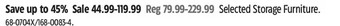 Canadian Tire Storage furniture offer