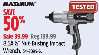 Canadian Tire Maximum 8.5a 1/2 nut-busting impact wrench offer