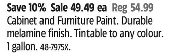 Canadian Tire Cabinet and furniture paint offer