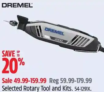 Canadian Tire Dremel rotary tool and kits offer