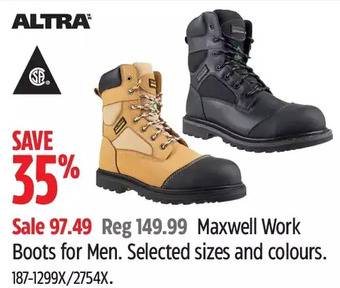 Canadian Tire Altra maxwell work boots for men offer