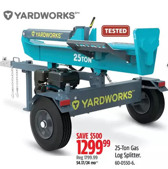 Canadian Tire Yardworks 25-ton gas log splitter offer