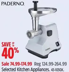 Canadian Tire Paderno kitchen appliances offer